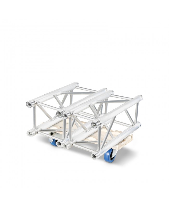 Adam Hall Accessories Truss Stacking Board | 2x 100mm Blue Wheels