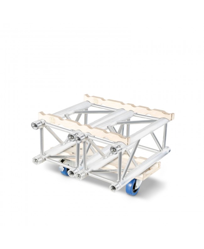 Adam Hall Accessories Truss Stacking Board | 2x 100mm Blue Wheels