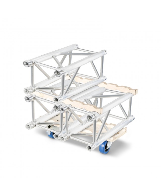 Adam Hall Accessories Truss Stacking Board | 2x 100mm Blue Wheels