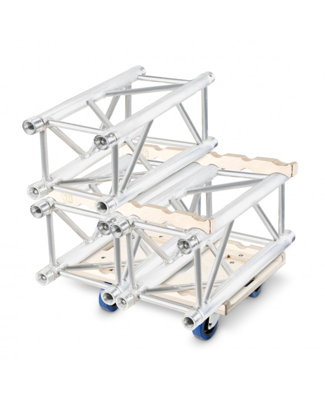 Adam Hall Accessories Truss Stacking Board | 4x 100mm Blue Wheels