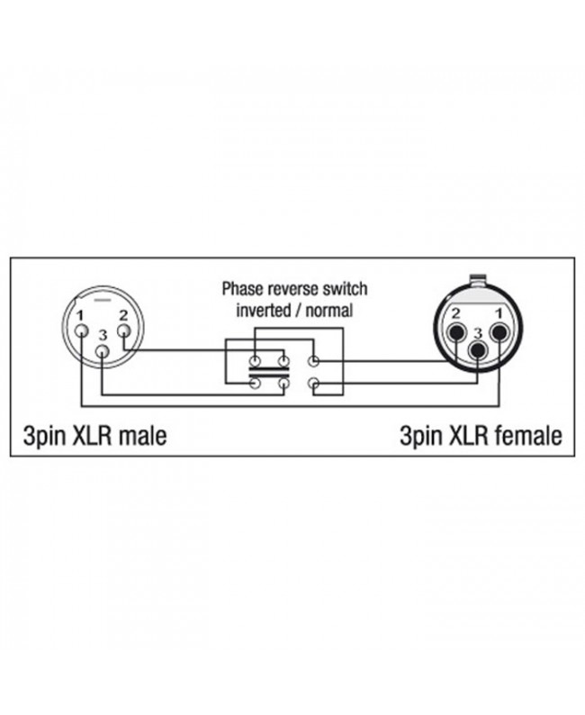 DAP XGA37 - XLR/M 3P to XLR/F 3P Phase Reverse Switch Interruttore inverti fase