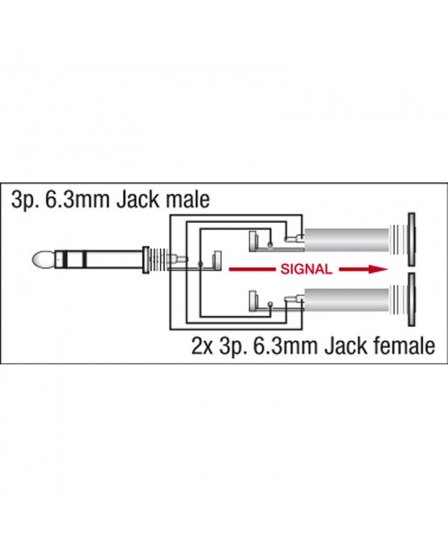 DAP XGA20 - Jack/M stereo to 2x Jack/F