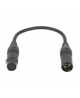 DAP 3-Pin male to 5-pin female DMX ater - Neutrik XX