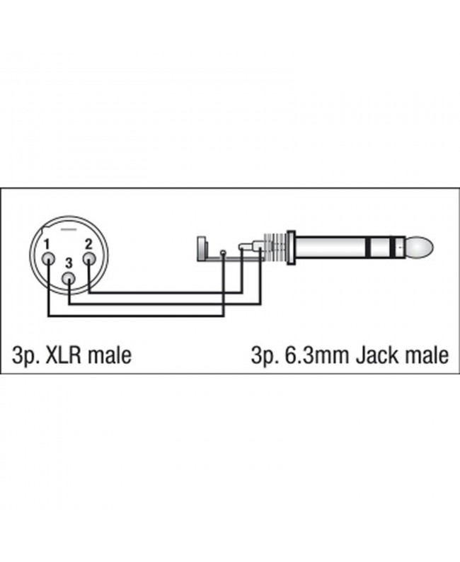 DAP FLA28 - XLR 3P male to Jack stereo male