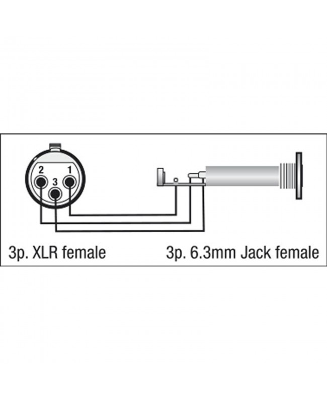 DAP FLA22 - XLR 3P female to Jack stereo female