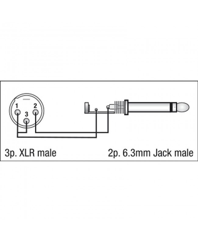 DAP FLA27 - XLR 3P male to Jack mono male