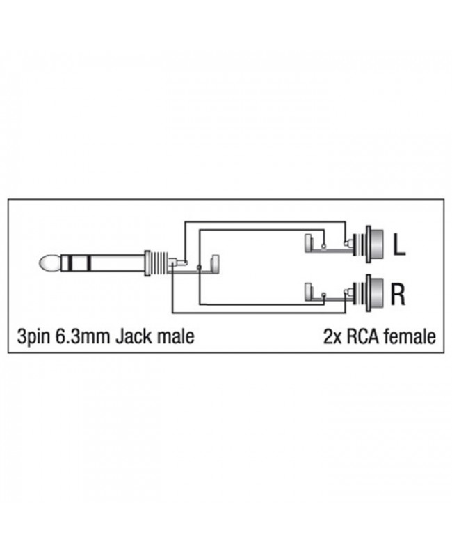 DAP XGA18 - Jack/M stereo to 2x RCA/F