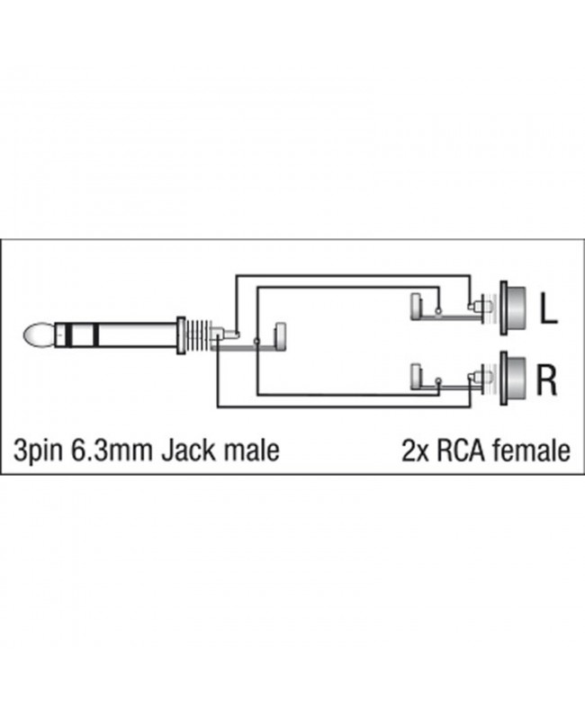 DAP XGA18 - Jack/M stereo to 2x RCA/F