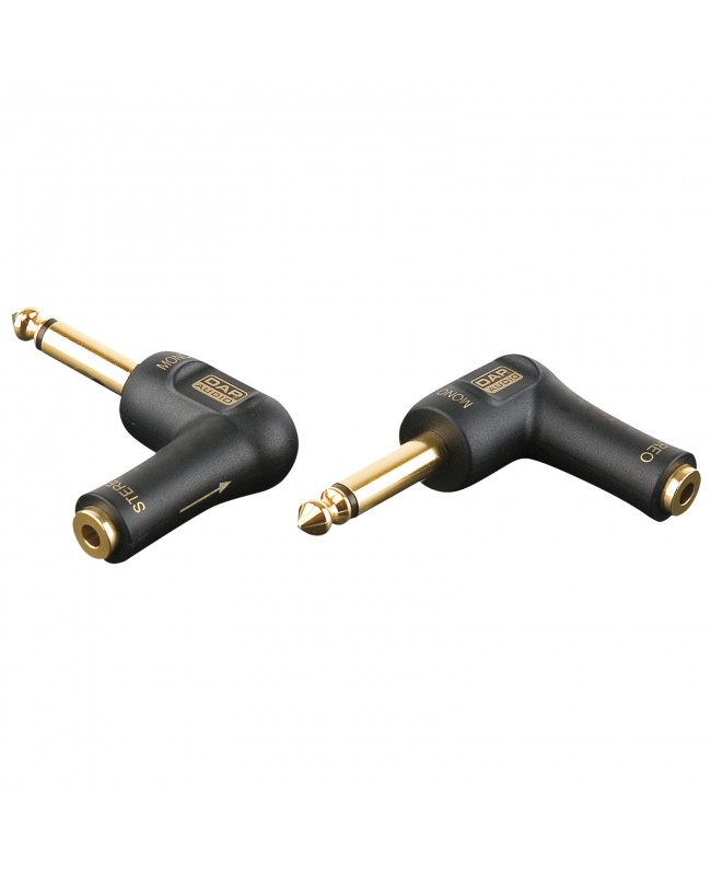 DAP XGA10 - Jack/M mono to mini-jack/F - 90° - incl. 2x 10 kilo-Ohm resistors Inclusi 2 resistori da 10 kilo-Ohm
