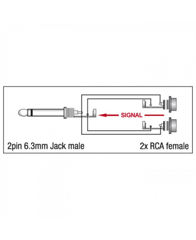 DAP XGA19 - Jack/M mono to 2x RCA/F