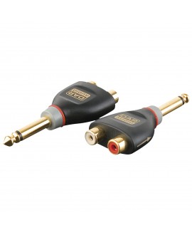DAP XGA41 - Jack/M mono to 2 x RCA/F - incl. 2 x 10 kilo-Ohm resistors Inclusi 2 resistori da 10 kilo-Ohm