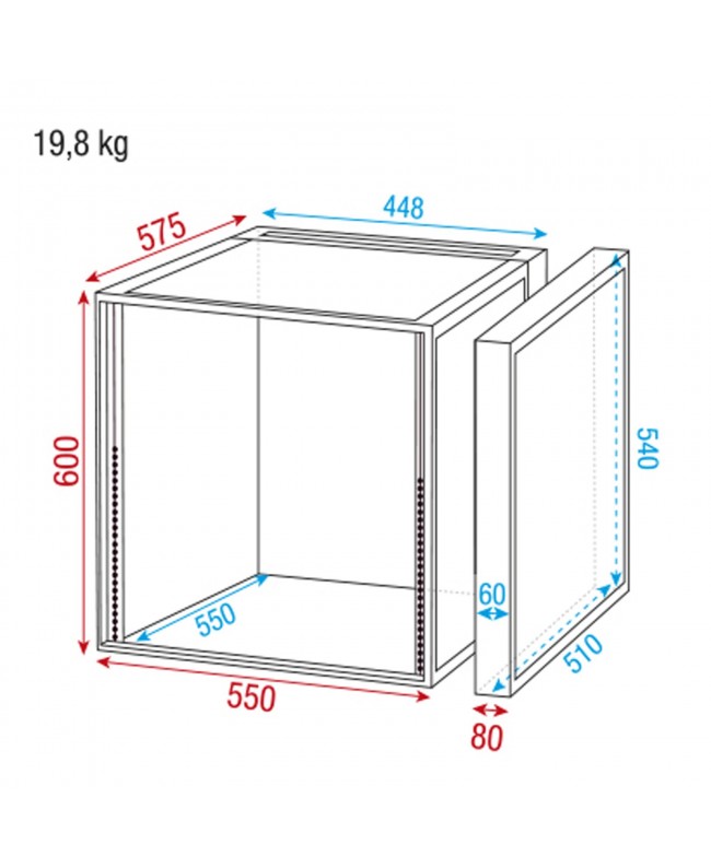 SHOWGEAR Double Door Case 12U