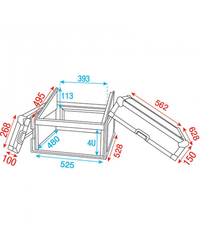 SHOWGEAR Combi Case 4U + 10U top