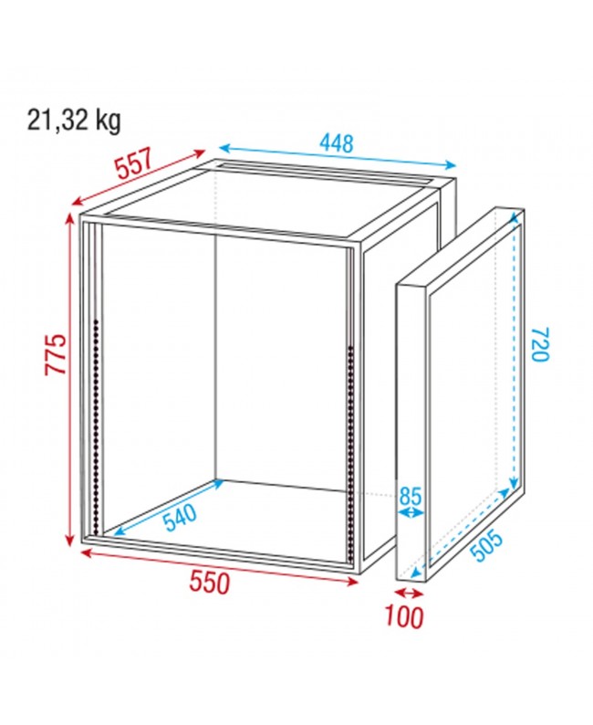 SHOWGEAR Double Door Case 16U