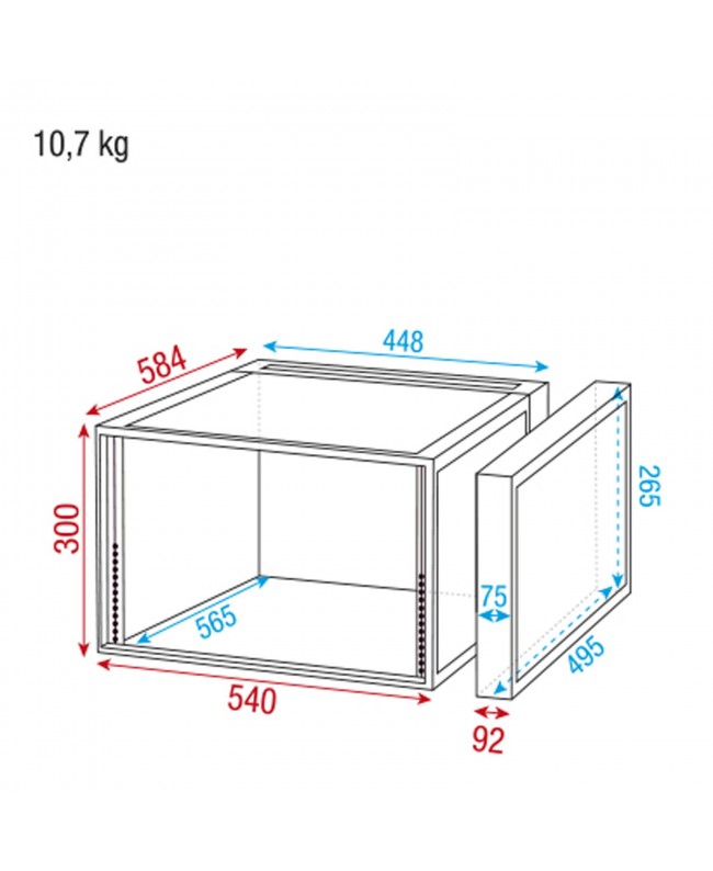 SHOWGEAR Double Door Case 6U