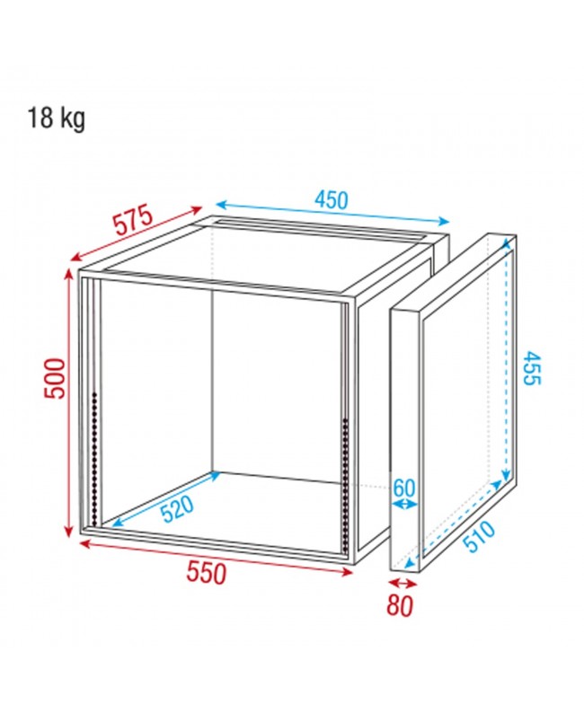 SHOWGEAR Double Door Case 10U
