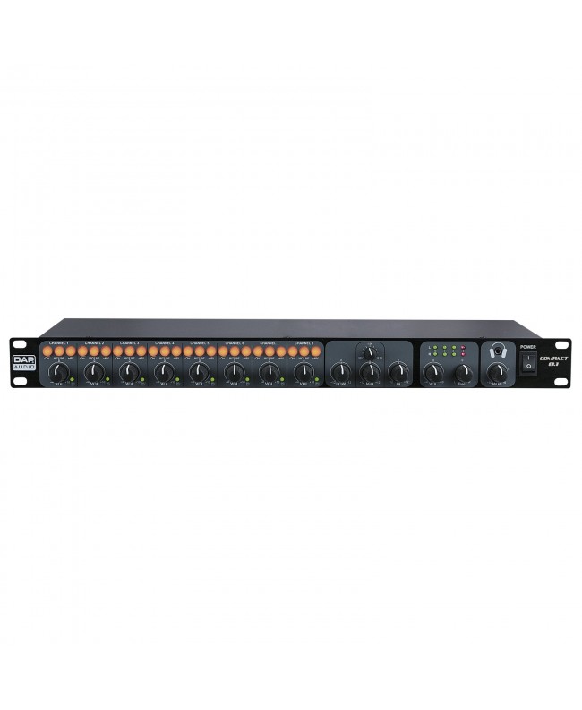 DAP Compact 8.1 Mixer installazione 1U 8 canali - 1 zone Mixer analogici