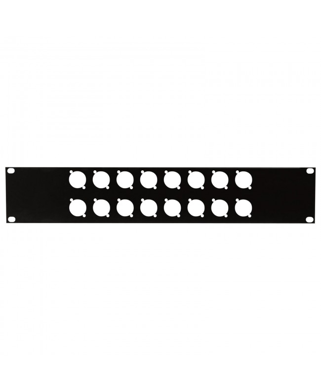 SHOWGEAR 19 Inch Connector Panel 2U, per connettore XLR a 16 poli (dimensione D) Pannelli