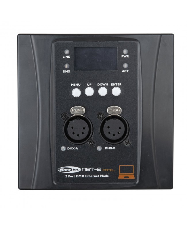 SHOWTEC NET-2 Panel 5-pin - black housing DMX Nodes