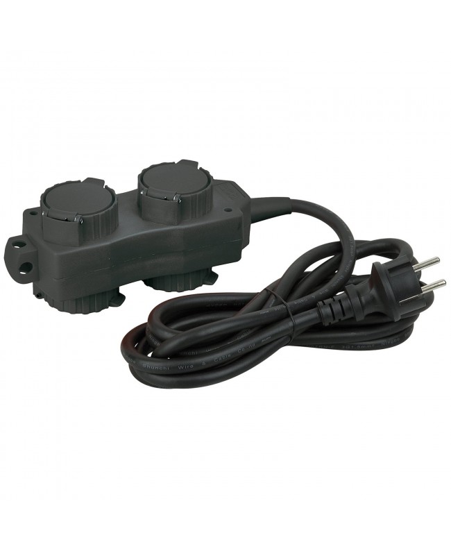 DAP 2 + 2-Way IP20 Multisocket 3x 1.5 mm² 1.5 m Power Strips
