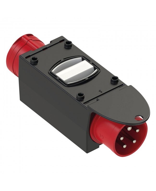 PCE Mobile Distribution Box Plastic Series ST.ANTON 2F 16/5 GS32/5 Ea m.B. 1x 5P CEE 32 A in - 1x 5P CEE 16 A out - IP44 Adapter