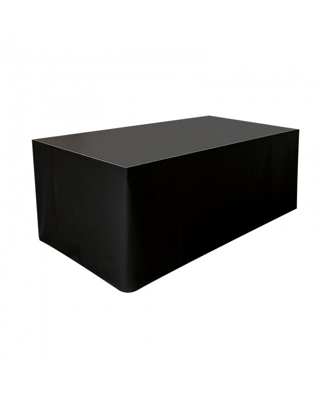 WENTEX Stage Skirt MCS 300 g/m² Black - 620 x 100 cm (W x H) - unpleated Molton & Stage Fabrics