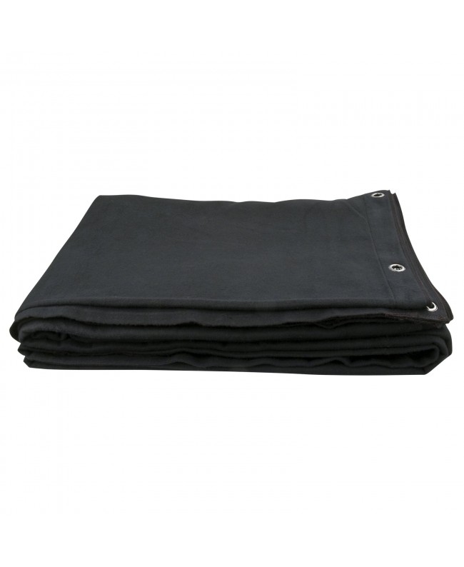 SHOWGEAR Backdrop Dekomolton 160 g/m² Black - 300 x 300 cm (W x H) Molton & Stage Fabrics
