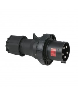 PCE CEE 125 A/400 V 5P Plug Male Black CEE Kabelsteckverbinder