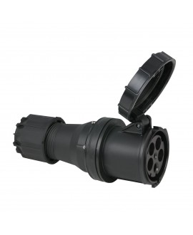 PCE CEE 125 A/400 V 5P Plug Female Black CEE Kabelsteckverbinder