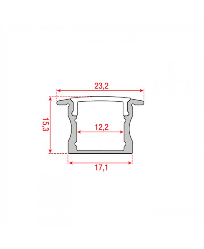 ARTECTA Profile Pro 17 Recessed Accessori per strisce & luci a tubo