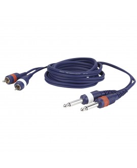 DAP FL23 - 2 RCA male L/R to 2 mono Jack L/R 1,5 m Cavi sbilanciati