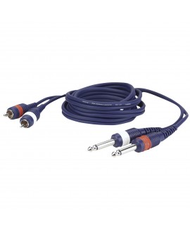 DAP FL23 - 2 RCA male L/R to 2 mono Jack L/R 3 m Cavi sbilanciati