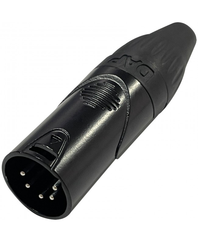 DAP XLR 5P X-type - male Black end cap - black housing 5-Pin XLR Chassis Connectors