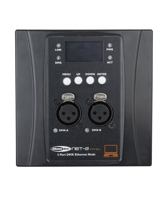 SHOWTEC NET-2 Panel 3-pin - black housing DMX Nodes