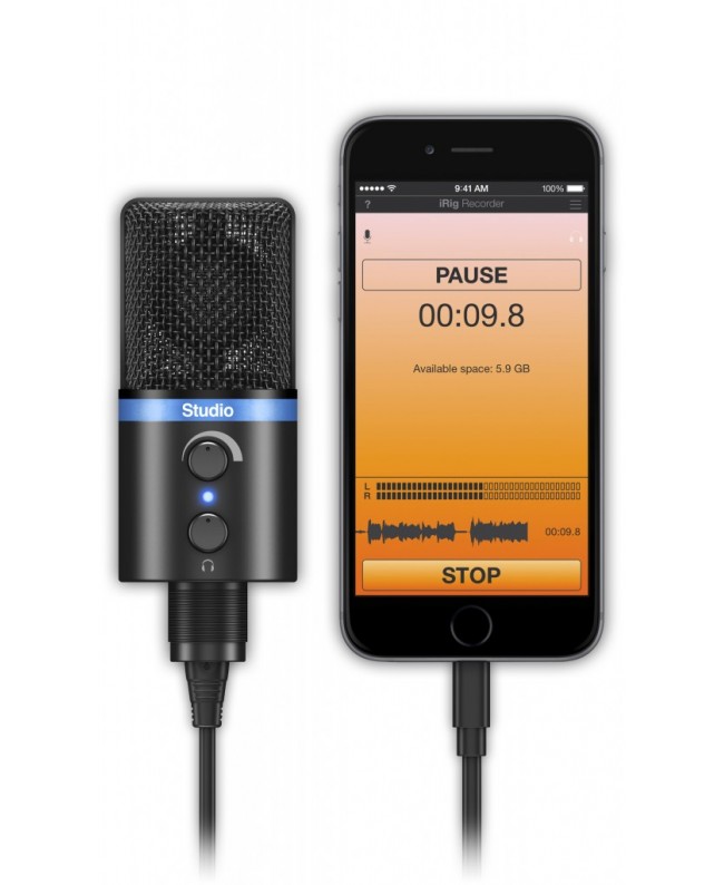 IK Multimedia iRig Mic Studio Black Microfoni per Smartphone