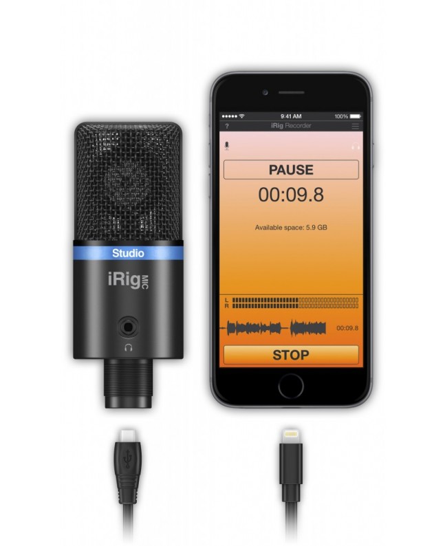 IK Multimedia iRig Mic Studio Black Microfoni per Smartphone