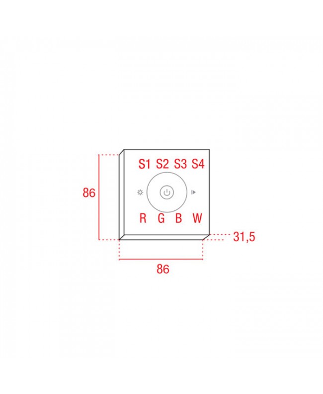 ARTECTA Play-XV Wall Panel Single Zone RGBW RF-DMX Zubehör für Strips & Tube lights