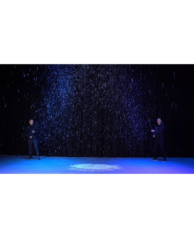 SHOWGEAR Handheld Confetti Cannon Pro 80 cm, snowflake white, flameproof and biodegradable