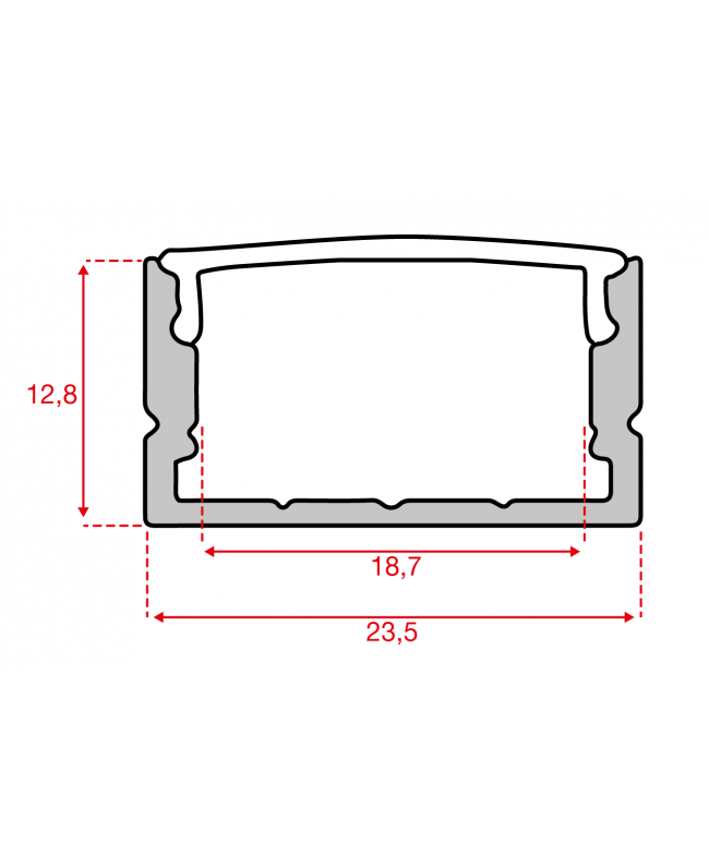 ARTECTA Profile Pro 32 Surface Accessori per strisce & luci a tubo