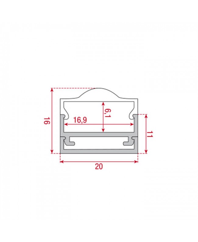 ARTECTA Profile Pro 12 Surface Accessori per strisce & luci a tubo