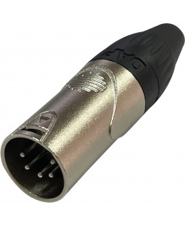 DAP XLR 5P X-type - male Black end cap - nickel housing