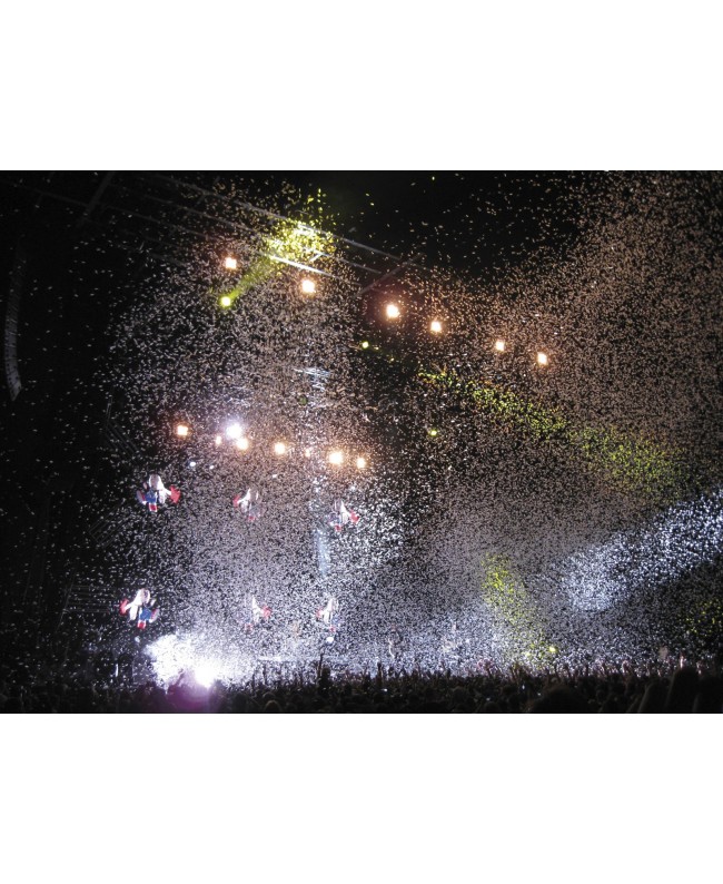 SHOWGEAR Electric Confetti Cannon 50 cm, white, flameproof and biodegradable