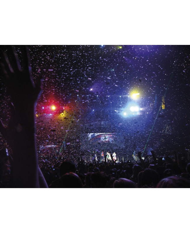 SHOWGEAR Electric Confetti Cannon 50 cm, white, flameproof and biodegradable
