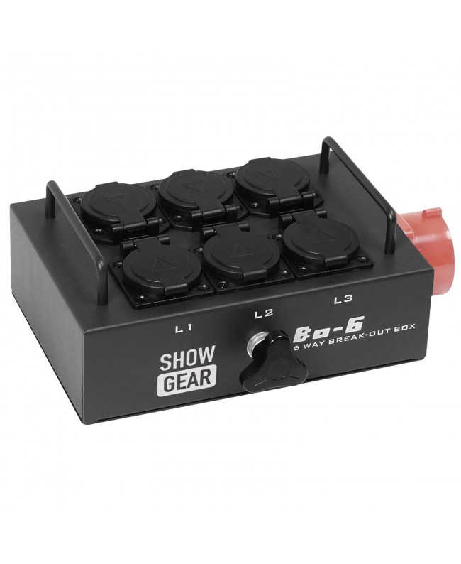 SHOWGEAR BO-6-PW CEE 16 A to 6 Schuko's