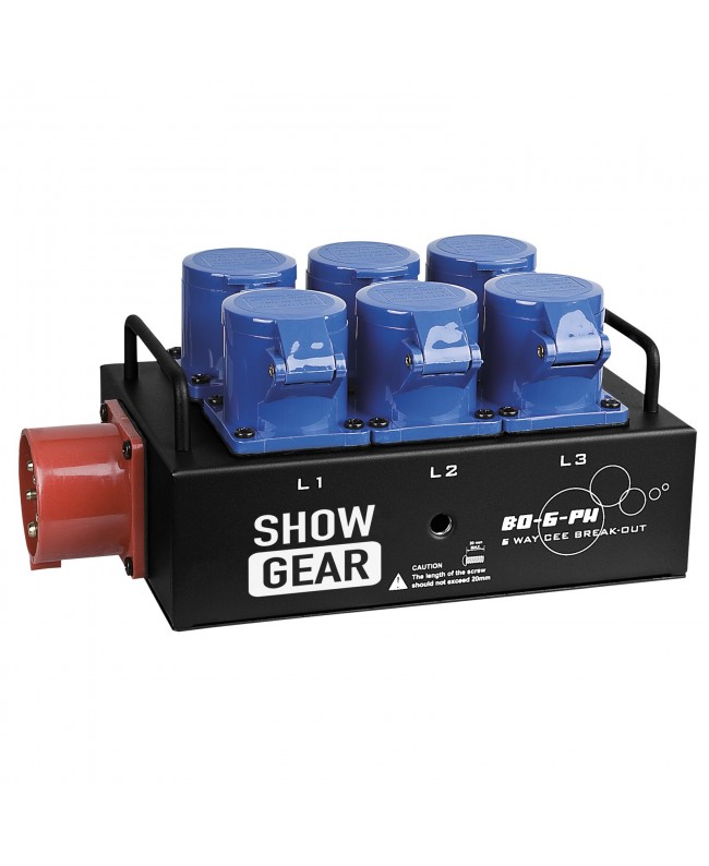 SHOWGEAR BO-6-PWC CEE 16 A to 6 x CEE 16 A