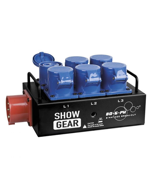 SHOWGEAR BO-6-PWC da CEE 16A a 6x CEE 16A