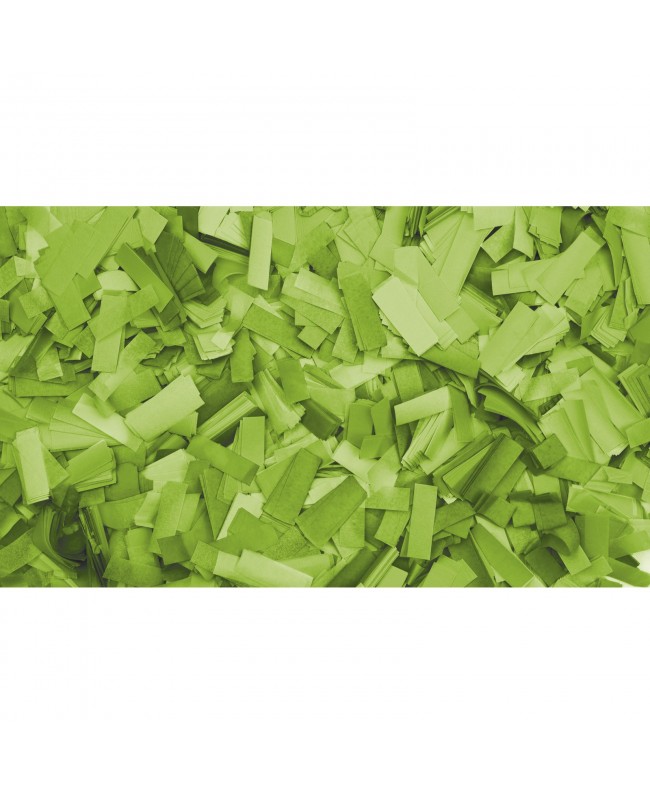 SHOWGEAR Confetti - Rectangle Clear green, 55 x 17 mm, 1 kg, flameproof and biodegradable Confetti