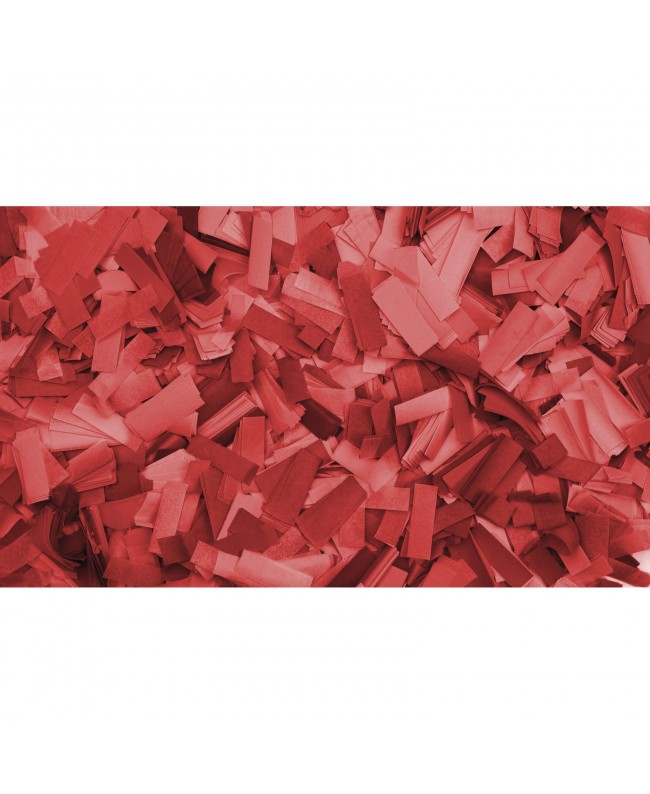 SHOWGEAR Confetti - Rectangle Red, 55 x 17 mm, 1 kg, flameproof and biodegradable Confetti