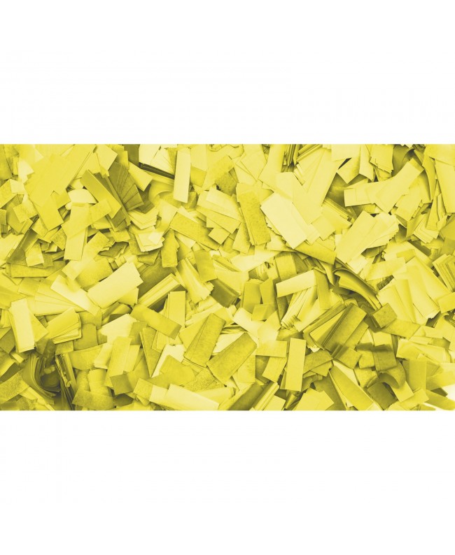 SHOWGEAR Confetti - Rectangle Yellow, 55 x 17 mm, 1 kg, flameproof and biodegradable Konfetti