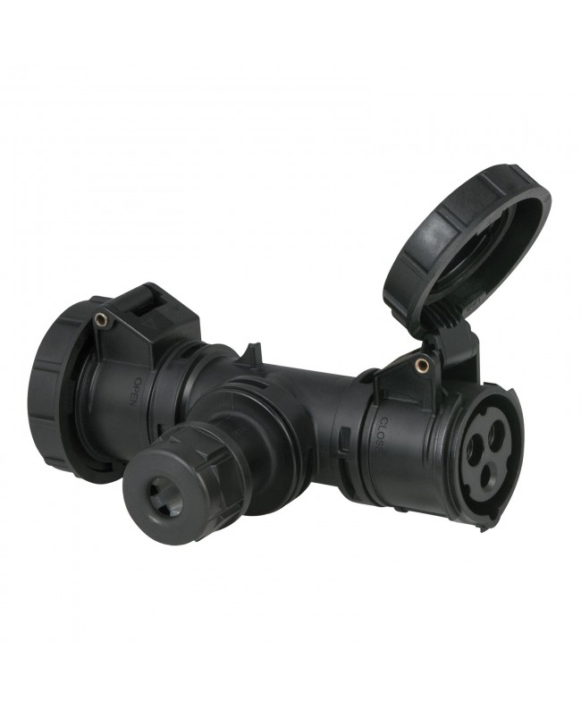 PCE T-connect 2-way 16/3 - Cablegland CEE IP67 Adattatori